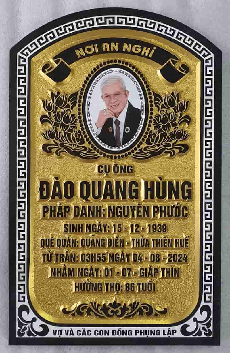 Bia Mộ Chữ Nổi 3D