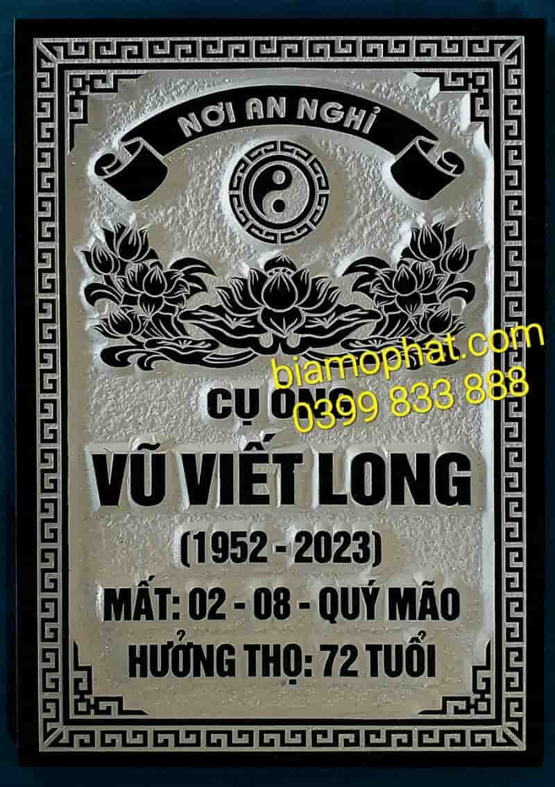 Bia Mộ Chữ Nổi 3D06