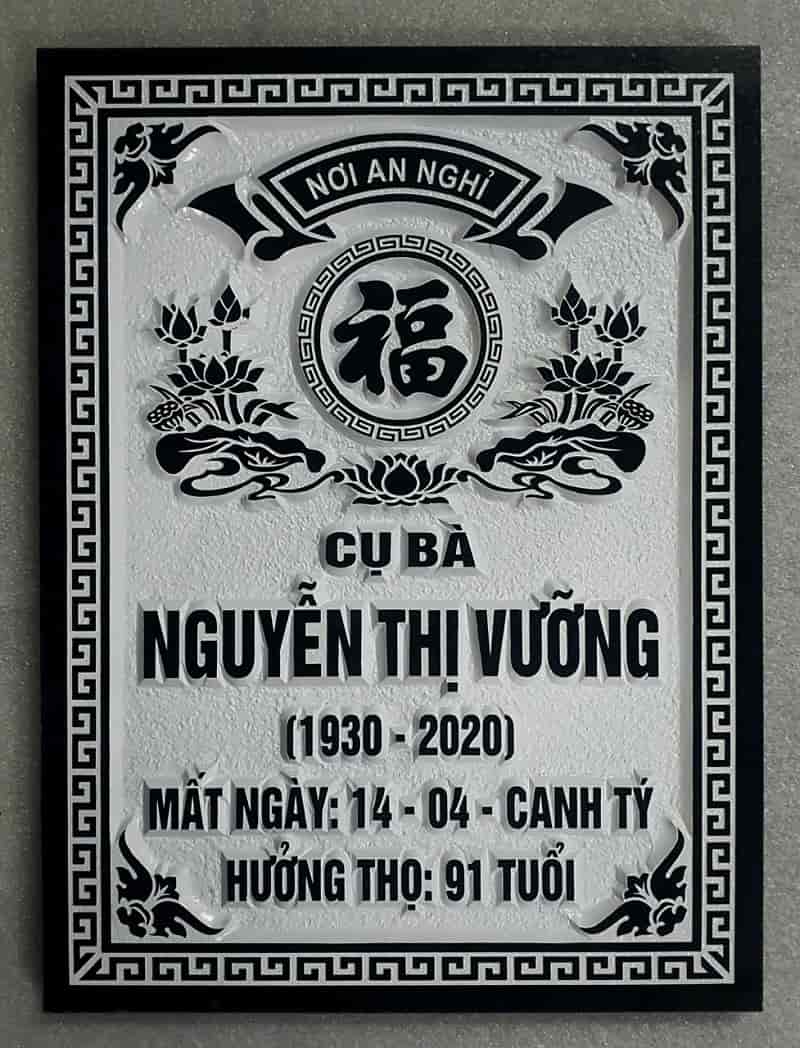 Bia Mộ Chữ Nổi - 3D07