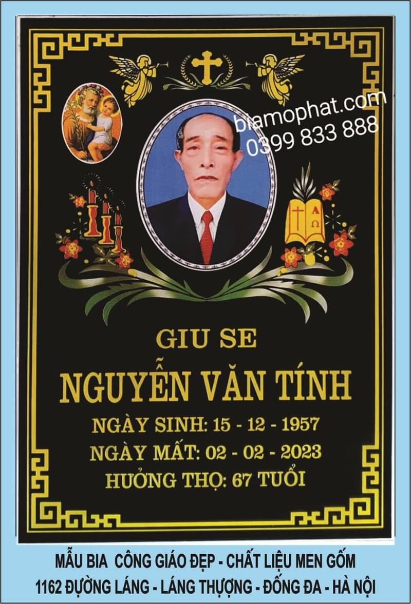 Bia Mộ Công Giáo Men Gốm