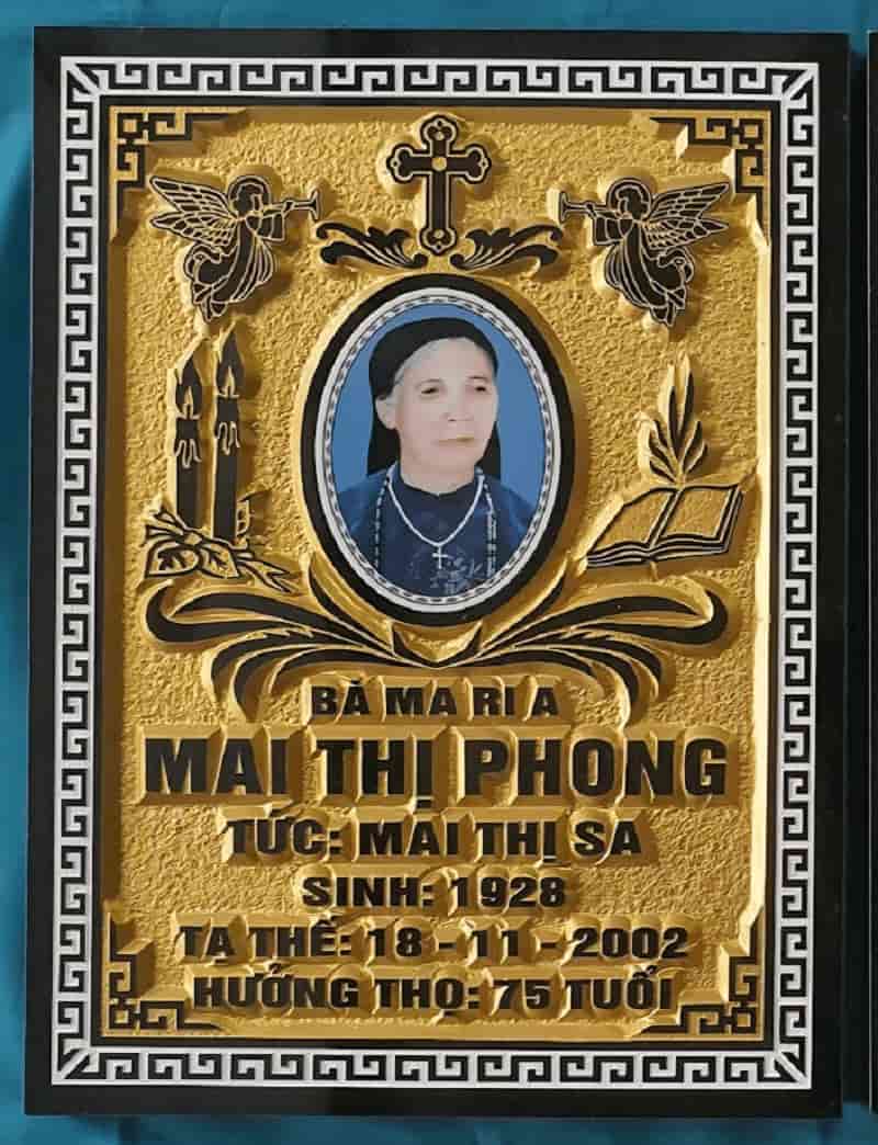 Mẫu Bia Mộ Chữ Nổi 3D - 09