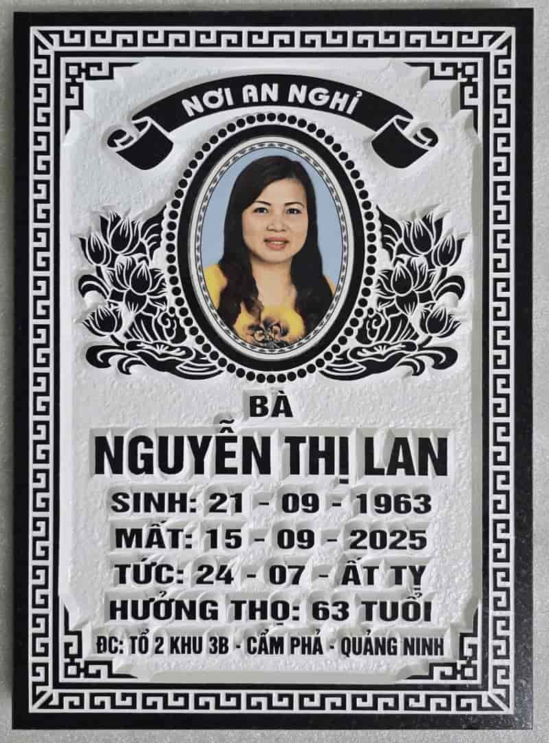 Mẫu Bia Mộ  Chữ Nổi 3D - 12