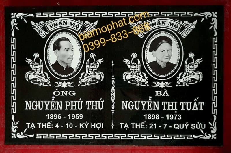 Mẫu Bia Mộ đôi
