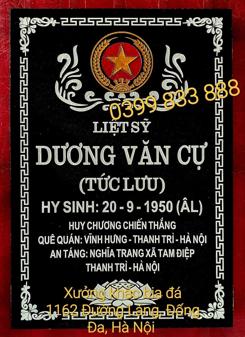 Mẫu bia mộ liệt sĩ 04