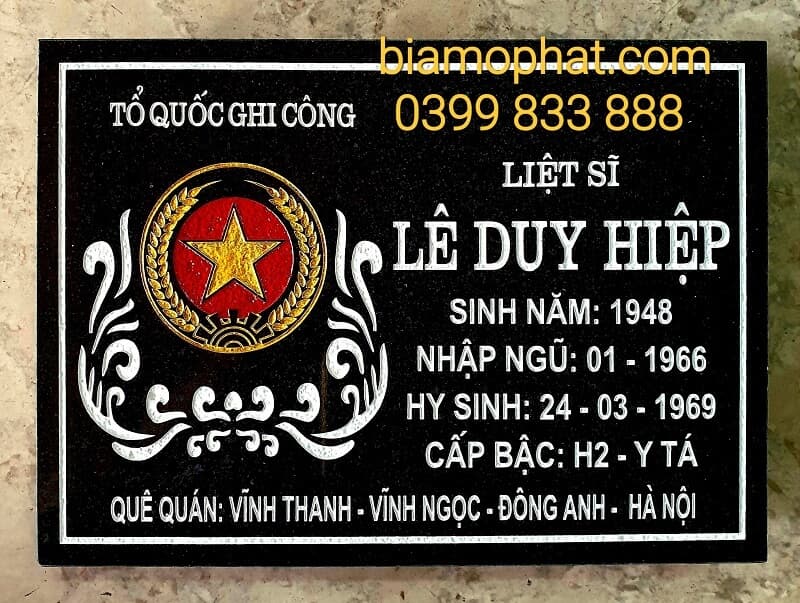 Mẫu bia mộ liệt sĩ 06
