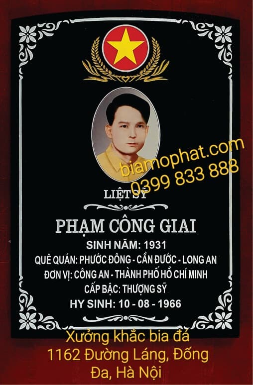 Mẫu Bia Mộ Liệt Sĩ - 07
