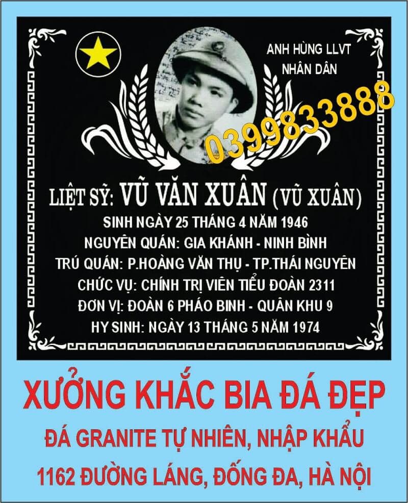 Mẫu bia mộ liệt sĩ - 02