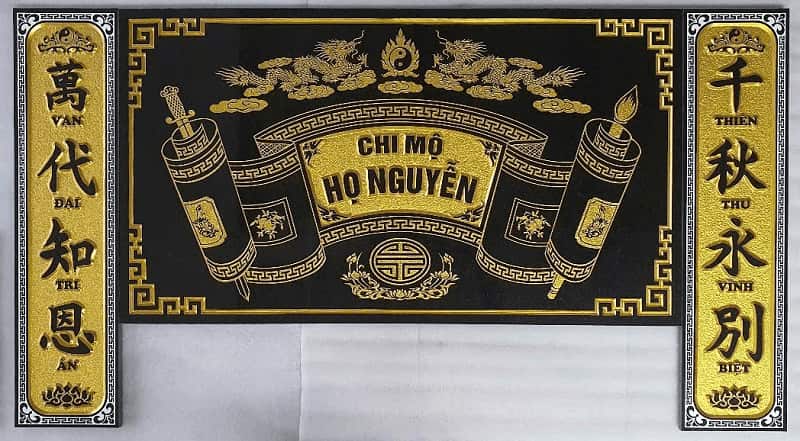 Mẫu Cuốn Thư Câu Đối Lăng Mộ Đẹp